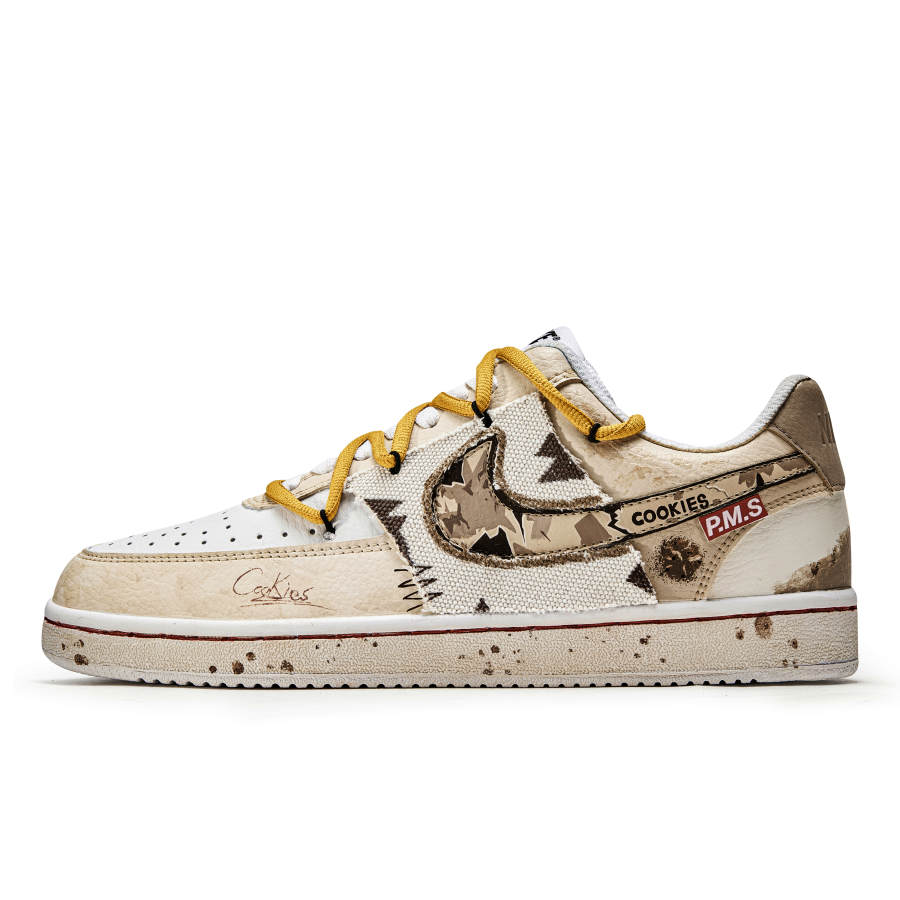 Nike Nike Court Vision 1 Slip Resistant Abrasion Resistant Low top Skateboard Shoes Men's Brown Beige