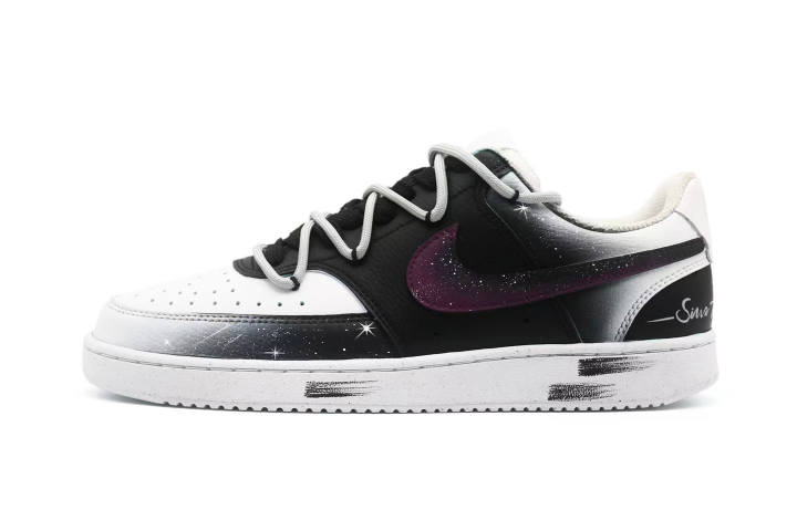 Nike Nike Court Vision 1 Abrasion Resistant Low top Skateboard Shoes Unisex Black White