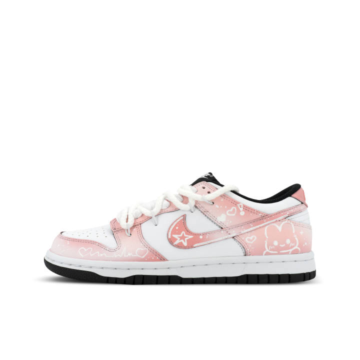 Nike Nike Dunk Gorilla Mischief XJDD Sweet Rabbit Low top Skateboard Shoes Unisex White Pink