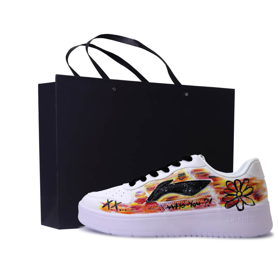 Li-Ning Li Ning Floating Boat Abrasion Resistant, Lightweight, And Breathable Low top Skateboard Shoes Unisex White Red Black