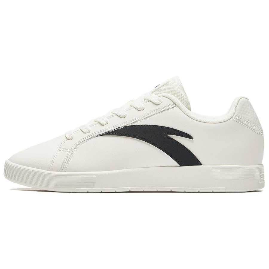 Anta Slip Resistant Abrasion Resistant Low top Skateboard Shoes Men's White Black