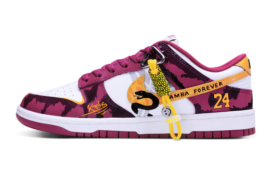 Nike Nike Dunk Cushioning Abrasion Resistant Cushioning, Wear Resistant Low top Skateboard Shoes Women's Pink Purple Yellow