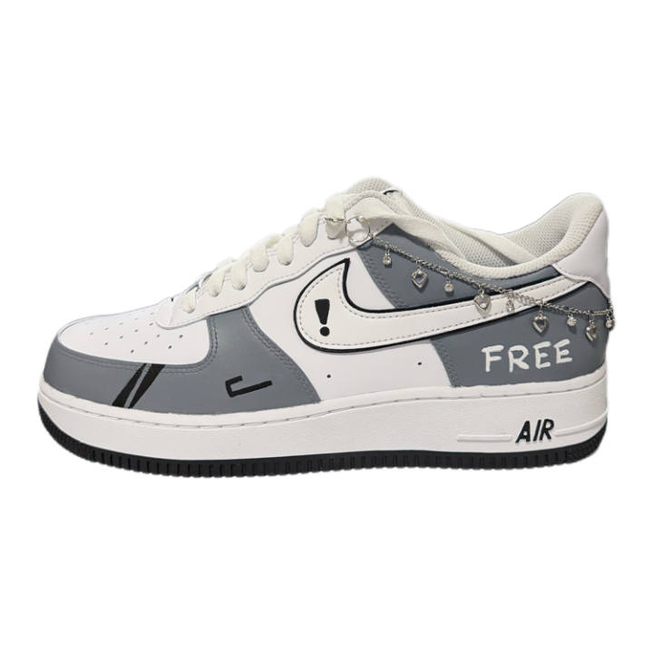 Nike Nike Air Force 1 LOW Gray Tooth Low top Skateboard Shoes Men's Gray White