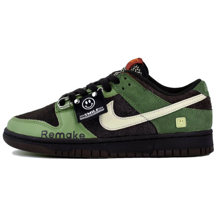 Nike Nike Dunk Red Orange A2 Slip Resistant, Abrasion Resistant, Breathable Low top Skateboard Shoes Unisex Brown Green