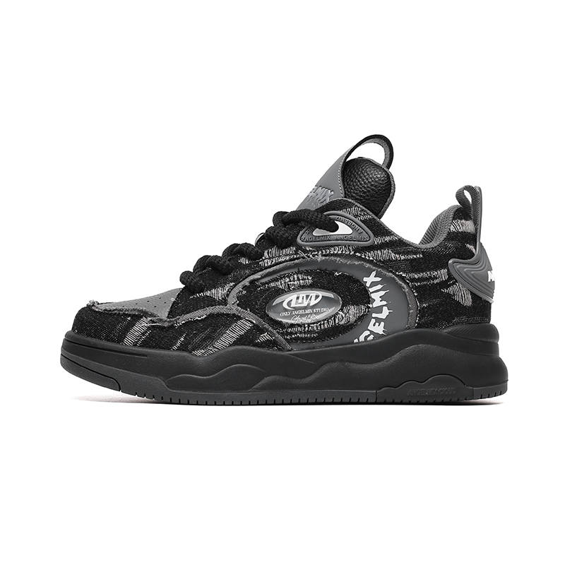 Angelmix Angelmi Height Increasing Breathable Low top Skateboard Shoes Unisex Black