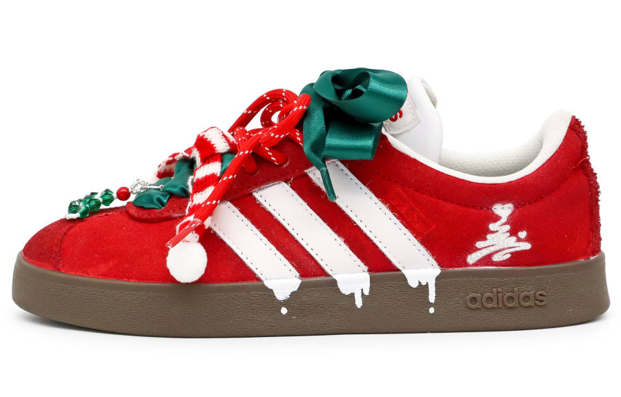 Adidas Adidas VL COURT 2.0 Skateboard Shoes Unisex Low Top Red