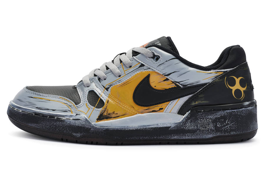 Nike Nike Full Force Low 811 Manufacturing Anti-Slip Wear-Resistant Low-Top Skateboard Shoes Men's Gray Black Yellow