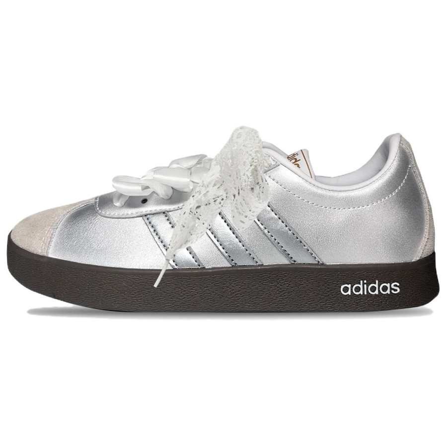Adidas Neo VL Court 2.0 Low top Skateboard Shoes Unisex Silver White