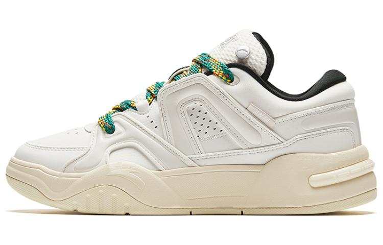 Anta AOJIE Sports Abrasion Resistant Low top Skateboard Shoes Women's Ecru Green