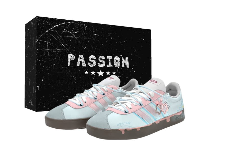 Adidas Adidas VL COURT 2.0 Icy Blue Sweet Box Slip Resistant Abrasion Resistant Slip Resistant Abrasion Resistant Low top