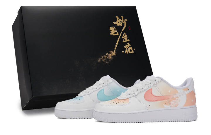 Nike Nike Air Force 1 Skateboard Shoes Unisex Low Top Blue/Orange