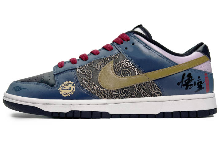 Nike Nike Dunk Treading On The Clouds Slip Resistant Abrasion Resistant Low top Skateboard Shoes Unisex Blue Black