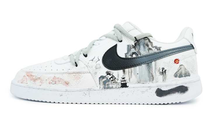 Nike Nike Court Vision 1 Low top Skateboard Shoes Men's White Black