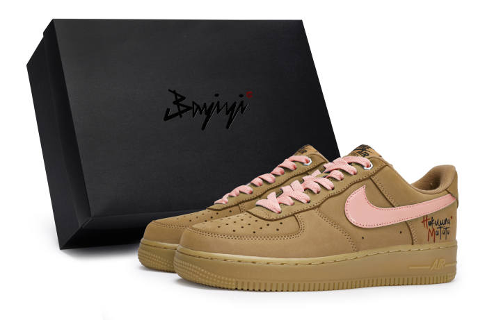 Nike Nike Air Force 1 Low 811 Manufacturing Slip Resistant Slip Resistant Low top Skateboard Shoes Unisex Wheat Flesh Pink