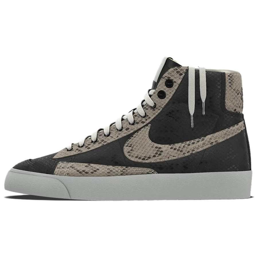 Nike Nike Blazer Slip Resistant Cushioning Abrasion Resistant High top Skateboard Shoes Unisex Black Gray