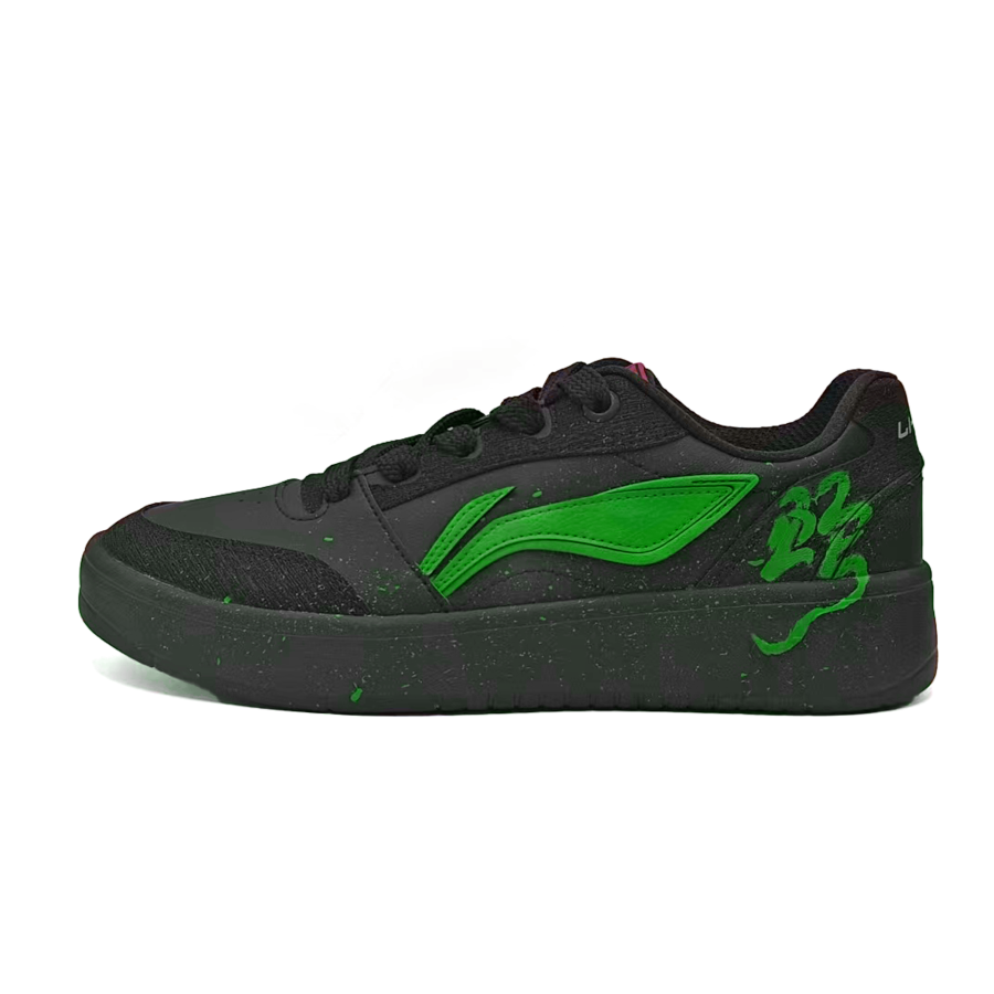 Li-Ning Li Ning Sycee V3 Non slip Lightweight Low top Skateboard Shoes Men's Black Green