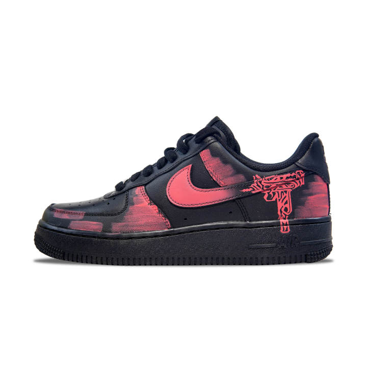 Nike Nike Air Force 1 Slip Resistant Abrasion Resistant Low top Skateboard Shoes Unisex Black