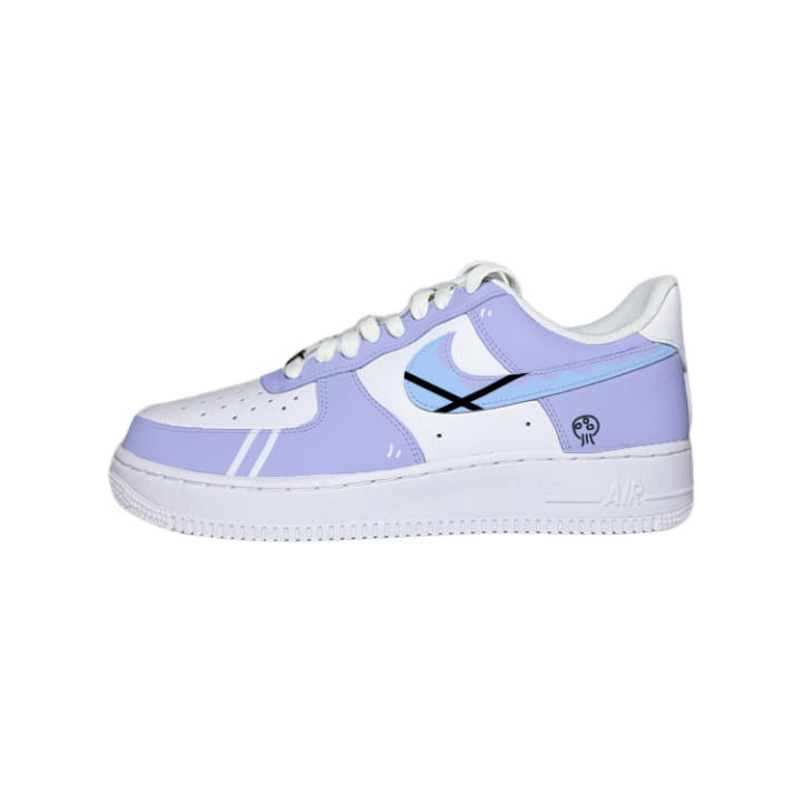 Nike Nike Air Force 1 07 Jellyfish Rain Leather Low top Skateboard Shoes Men's White Blue Purple