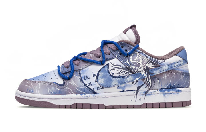 Nike Nike Dunk Storm Reduction Abrasion Resistant Low top Skateboard Shoes Men's Blue Purple
