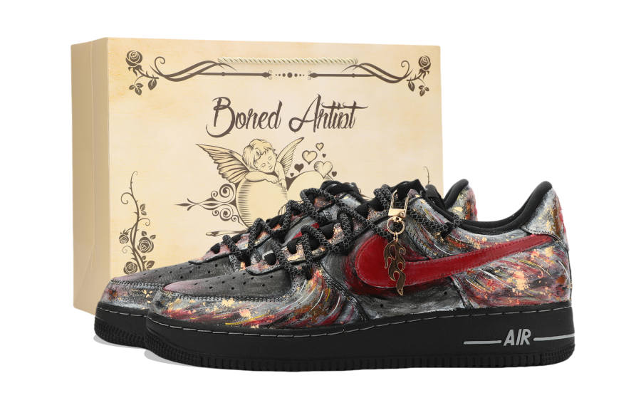 Nike Nike Air Force 1 Jiang Jin Yue, Warrior Ares Abrasion Resistant Abrasion Resistant Low top Skateboard Shoes Unisex