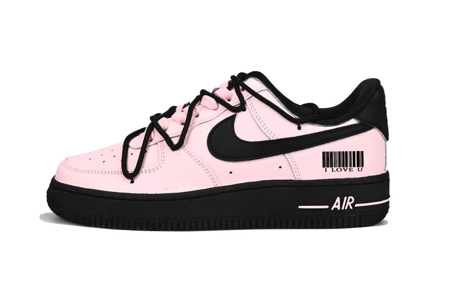 Nike Nike Air Force 1 Low top Skateboard Shoes Women's Black Pink