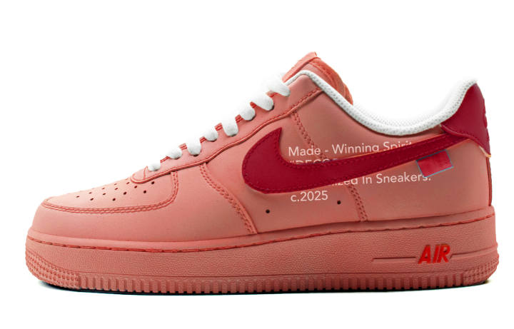 Nike Nike Air Force 1 Red Auspicious Synthetic Leather, Cow Leather Coverage Abrasion Resistant Support Low top