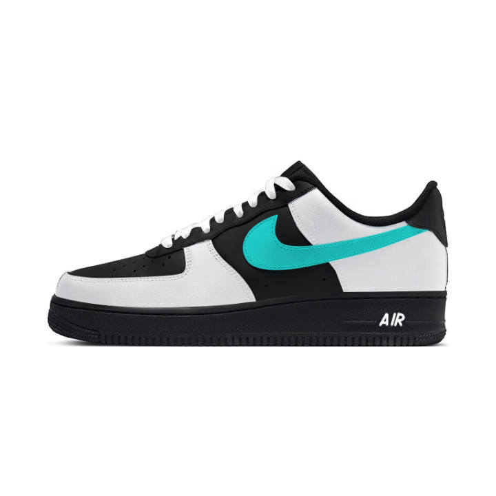 Nike Nike Air Force 1 Light Ink On A Cyan Shirt Slip Resistant Abrasion Resistant Low top Skateboard Shoes Unisex