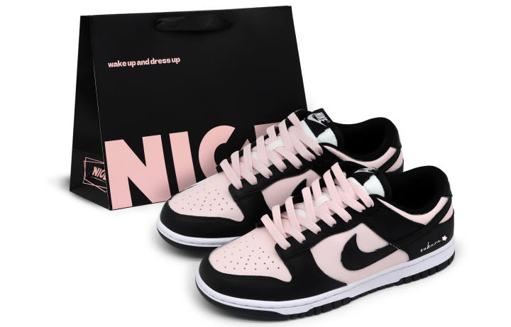 Nike Nike Dunk Low top Skateboard Shoes Unisex Black Pink
