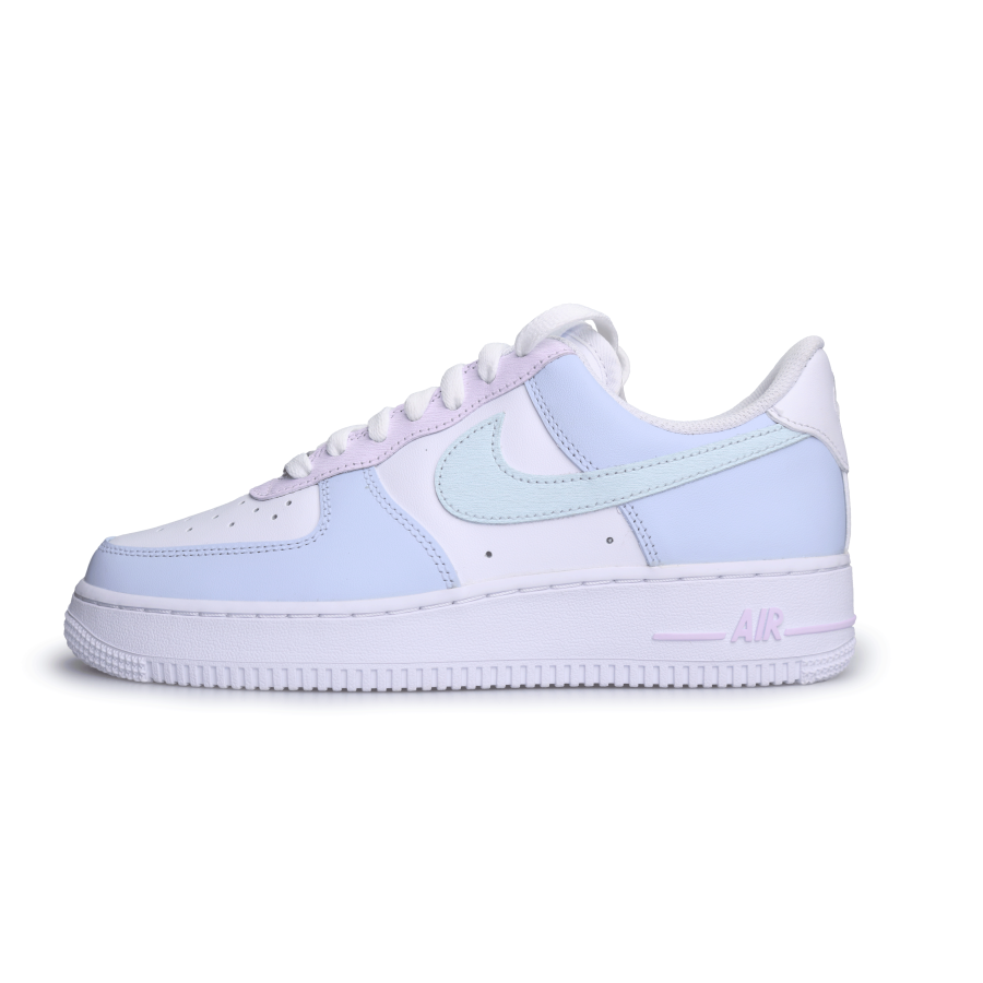 Nike Nike Air Force 1 Abrasion Resistant Low top Skateboard Shoes Unisex Blue Pink