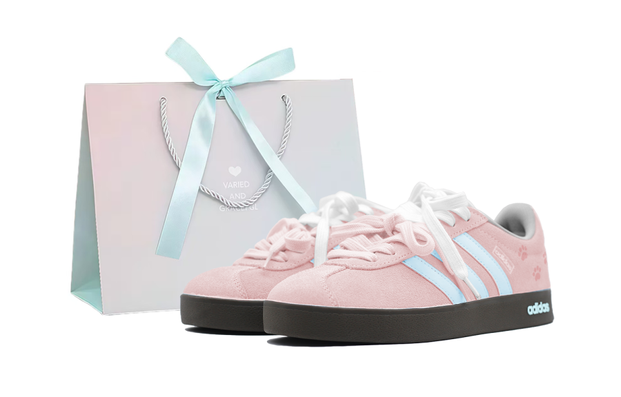 Adidas Adidas VL COURT 2.0 Low top Skateboard Shoes Unisex Peach Pink