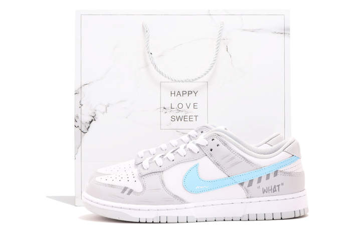 Nike Nike Dunk Coverage Abrasion Resistant Coverage Abrasion Resistant Low top Skateboard Shoes Unisex White Blue