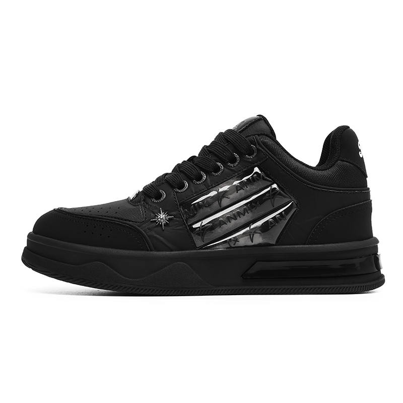 Angelmix Angelmi Slip Resistant, Abrasion Resistant, Breathable Low top Skateboard Shoes Unisex Black