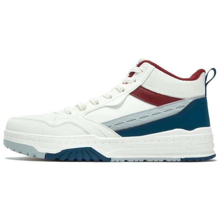 361° Slip Resistant Abrasion Resistant High top Skateboard Shoes Men's White Blue Red