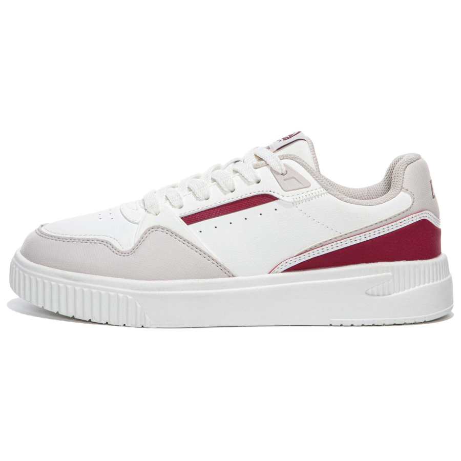 Erke Slip Resistant Abrasion Resistant Low top Skateboard Shoes Women's White Gray