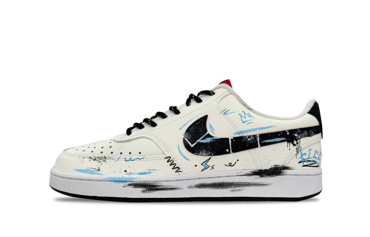 Nike Nike Court Vision 1 Low top Skateboard Shoes Unisex White Blue