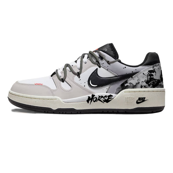 Nike Nike Full Force Cushioning, Wear Resistant Low top Skateboard Shoes Unisex Black White
