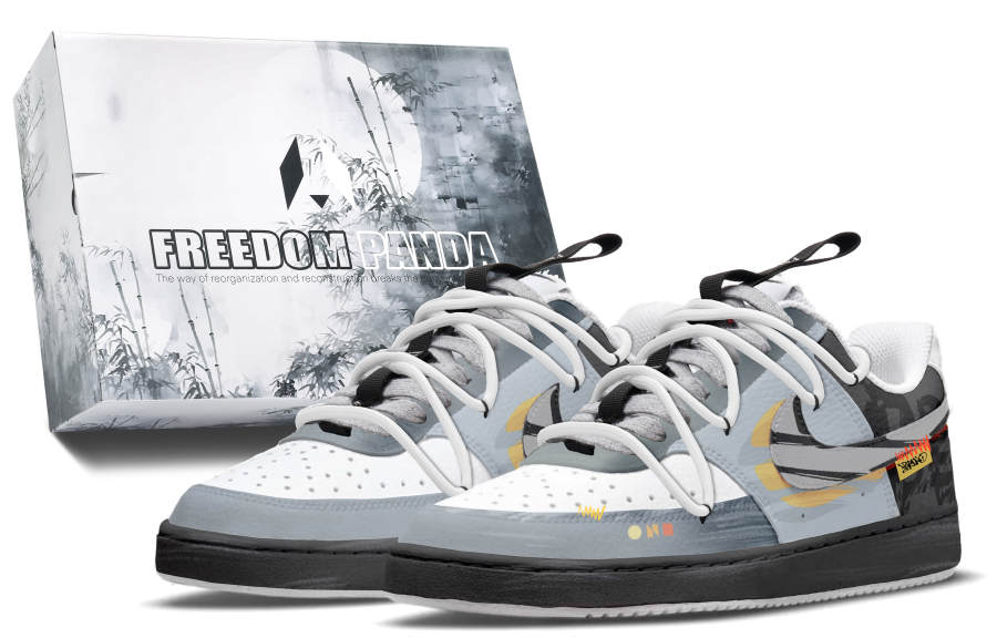 Nike Nike Court Vision 1 Freedom Panda, Box, Republic Of Gamers Slip Resistant Low top Skateboard Shoes Men's Blue Black