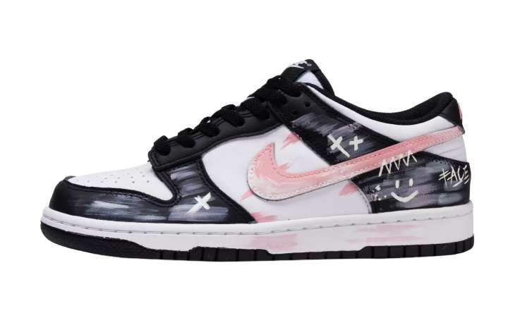 Nike Nike Dunk Powder Graffiti Coverage Low top Skateboard Shoes Unisex Pink