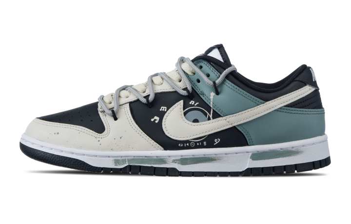 Nike Nike Dunk Hip Hop Rap Low top Skateboard Shoes Unisex Black Green