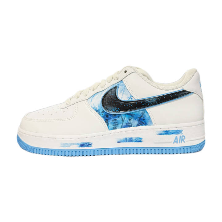Nike Nike Air Force 1 Low Air Force, Night Banquet Low top Skateboard Shoes Men's Black Blue
