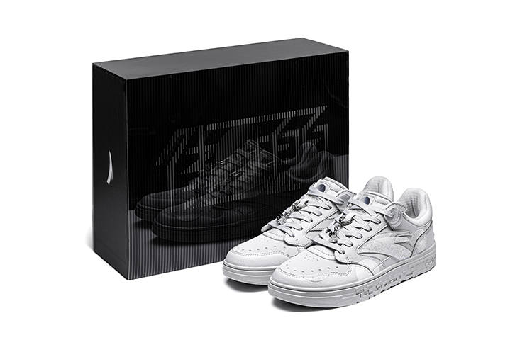 Anta Trendy Slip Resistant Cushioning Abrasion Resistant Low top Skateboard Shoes Women's Gray