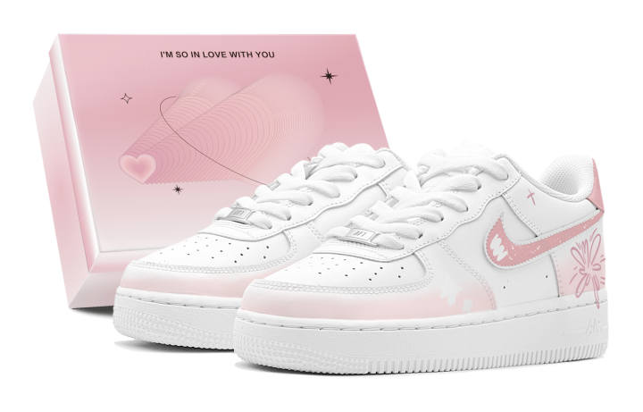 Nike Nike Air Force 1 Couple's, Romantic Favor, Butterfly Dancing Floral, Fresh Elegant, Comfortable Versatile Low top