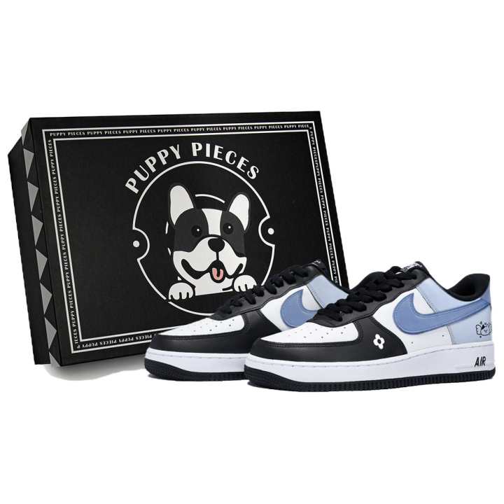 Nike Nike Air Force 1 Puppy Fragment, Special Shoe Box Low top Skateboard Shoes Men's White