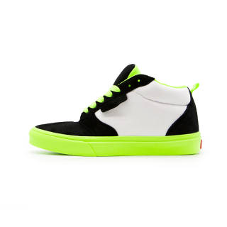 VXDT Suede Abrasion Resistant Slip Resistant High top Skateboard Shoes Unisex Black Green