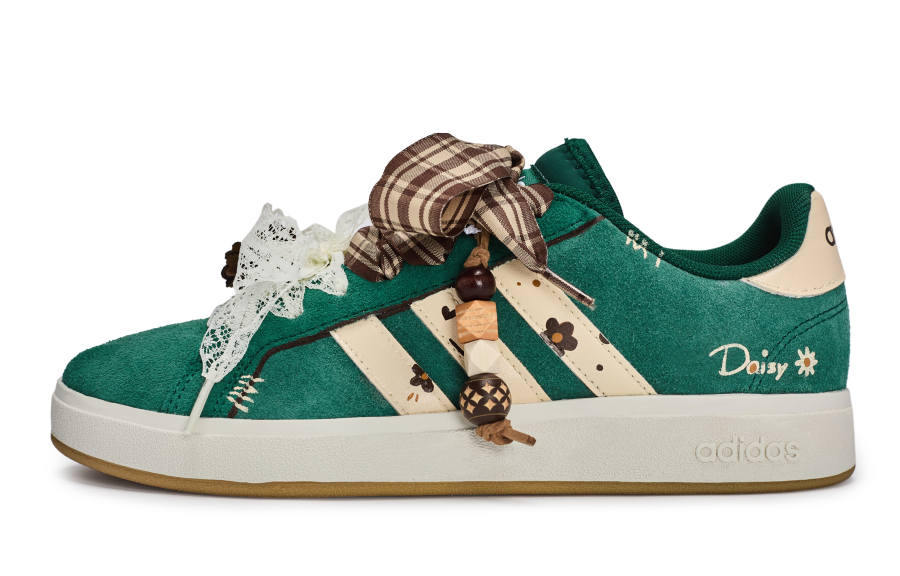Adidas Adidas Grand Court Base 00s 811 Manufacturing, Pastoral Song Low top Skateboard Shoes Unisex Beige Green Brown