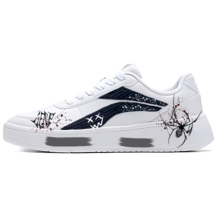 Li-Ning Li Ning Thermal Slip Resistant And Abrasion Resistant Low top Skateboard Shoes Unisex Black