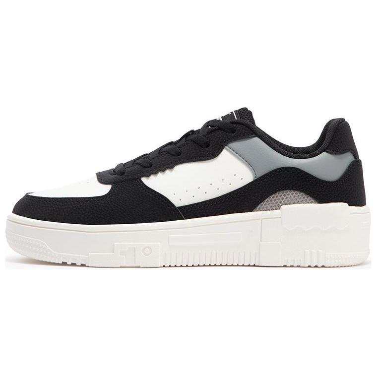 361° Comfortable Slip Resistant Abrasion Resistant Mid top Skateboard Shoes Women's White Black