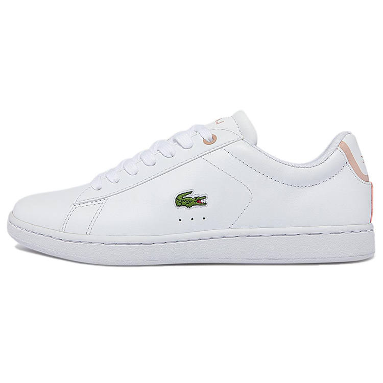 LACOSTE Graduate Pro Leather Low top Skateboard Shoes Women's White Pink