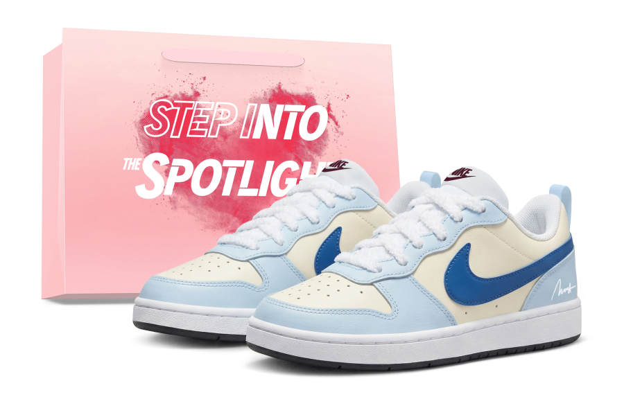 Nike Nike Court Borough Cushioning Abrasion Resistant Low top Skateboard Shoes Women's Yellow Blue