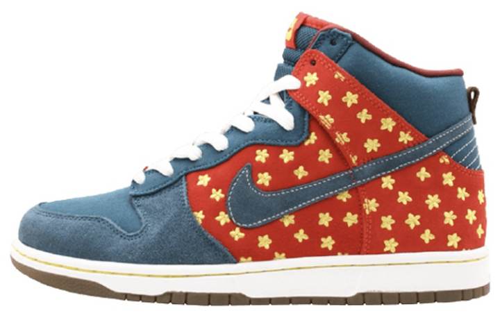 Nike Nike Dunk SB Quagmire Slip Resistant Lightweight Non slip Lightweight High top Skateboard Shoes Men's Blue Red
